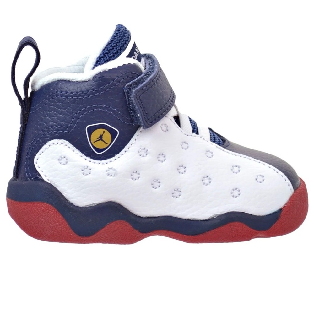 Jordan Kids' Baby Navy, White, and Red Sneakers size 4C